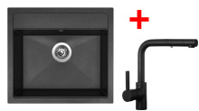 Sinks SOLO 560 Granblack + ENIGMA S Černá matná 